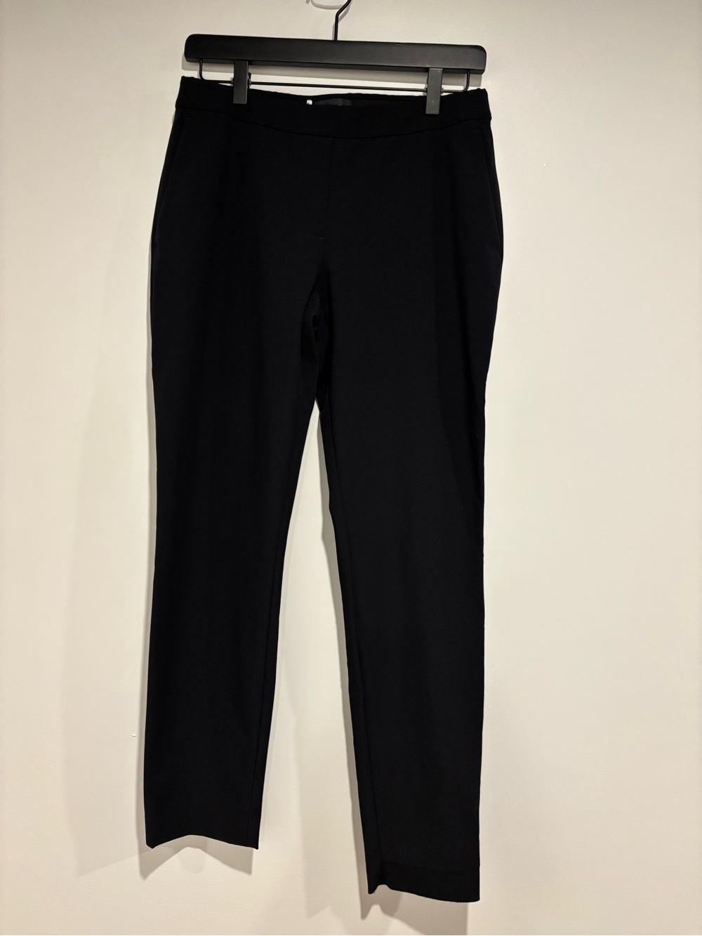 Theory Slim Fit Pull On Classic Tapered Ankle Trousers Size 4 Black